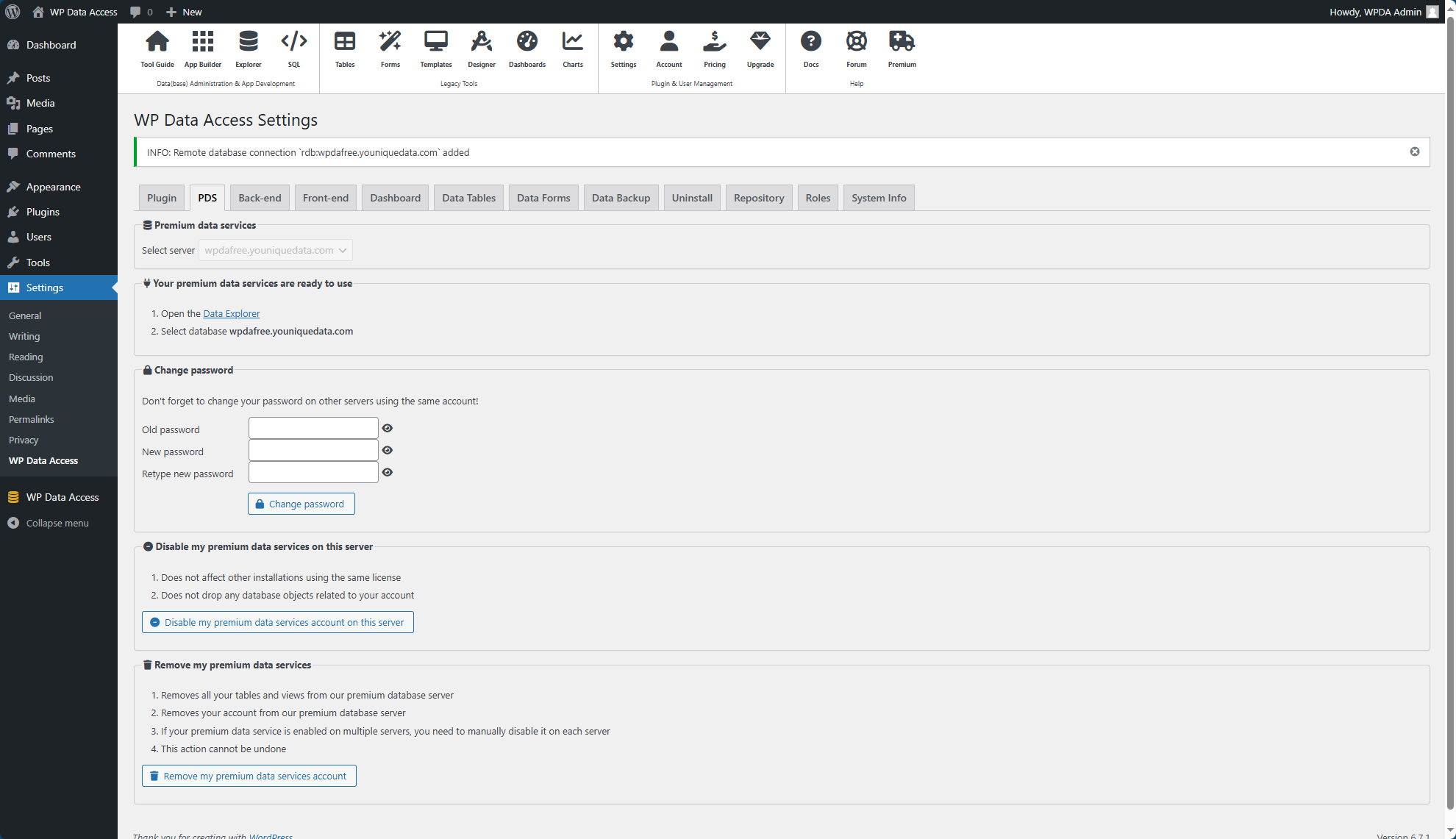 WP Data Access - Enable Premium Data Service