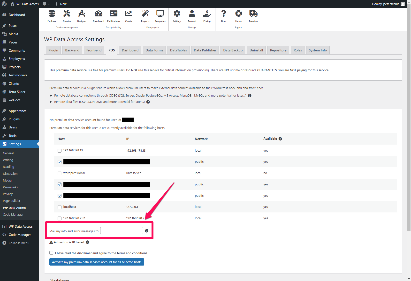 WP Data Access - PDS